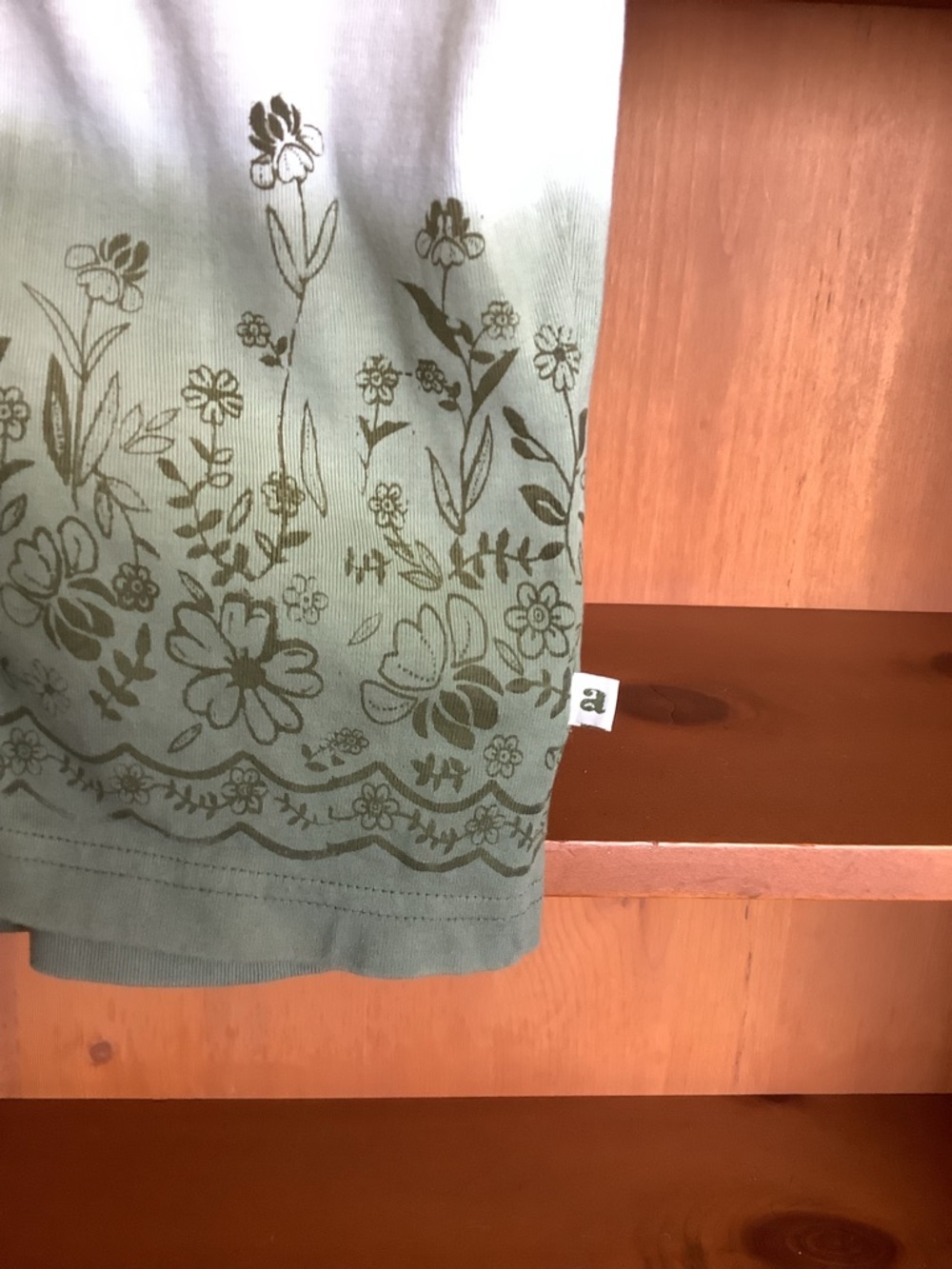 American Laundry Y2K Cardigan Tee | 2000s Floral Ombre Cotton Top Size S - Picture 6 of 12
